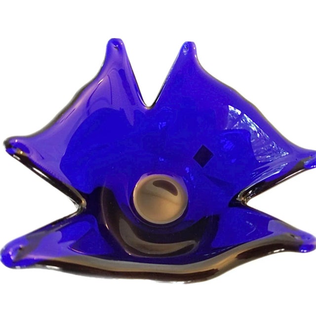 Barovier & Toso Huge 90s Post Modern Memphis Design Barovier & Toso Czech Art Glass Vase Signed by Renown Czech Art Glass Designer, Mojmir Cermák For Sale - Image 4 of 8