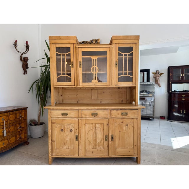 Art Nouveau Kitchen Cupboard in Wood For Sale - Image 10 of 13