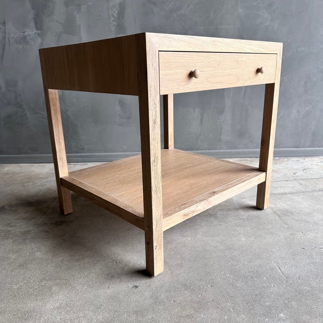 Harper White Oak Nightstands With Single Drawer and Shelf in a Natural Finish For Sale - Image 9 of 10