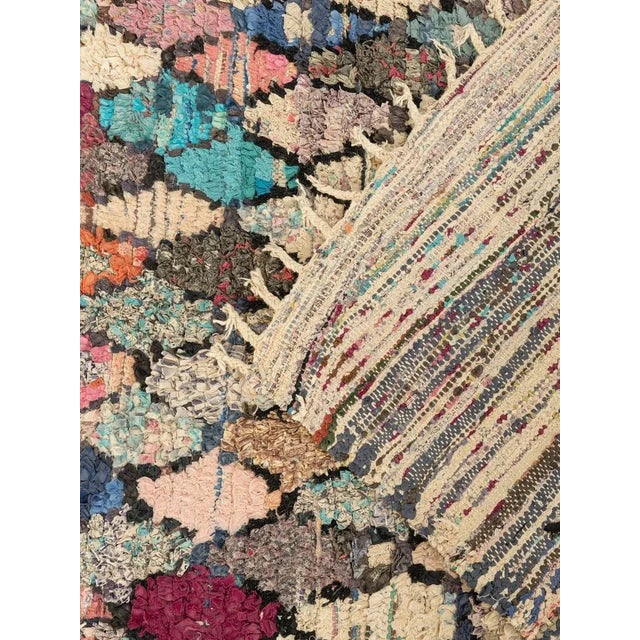 Beige Vintage Boucherouite Berber Rug For Sale - Image 8 of 9