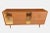 Goldenrod Danish Modern Scandinavian Walnut Credenza – Sliding Doors, Recessed Pulls, Restored For Sale - Image 8 of 14
