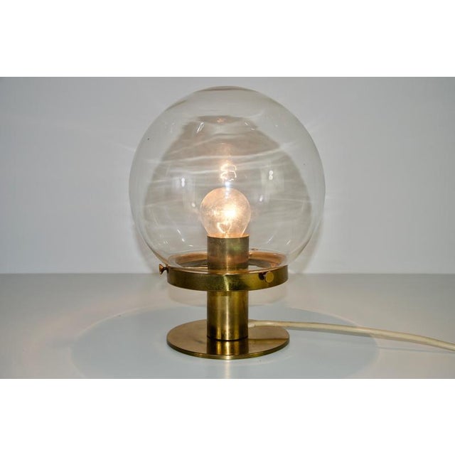 Mid-Century Modern Brass and Glass Table Lamp, 1960s For Sale - Image 11 of 14