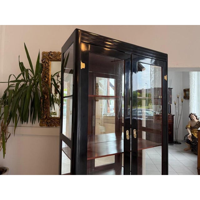 Art Nouveau Glass Display Cabinet, 1920s For Sale - Image 13 of 15