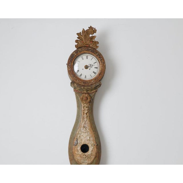 Unusual long case clock from the late 1700s. The model of this country clock is typical for Jämtland, a province in...
