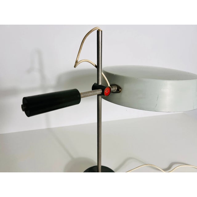 German Green Metal Table Lamp , 1960s For Sale - Image 10 of 12