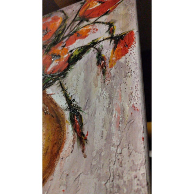 Natalia Vypritskaia, Poppy Flame, Acrylic on Canvas For Sale - Image 14 of 15