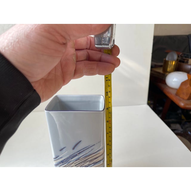 Mauve Vintage Abstract Porcelain Vase with Rush Grass by Ivan Weiss for Royal Copenhagen, 1970s For Sale - Image 8 of 9