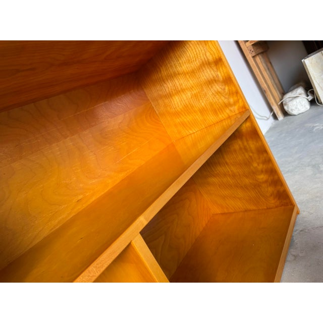Vintage Solid Birch Wood Bookcase Shelf For Sale In Miami - Image 6 of 12