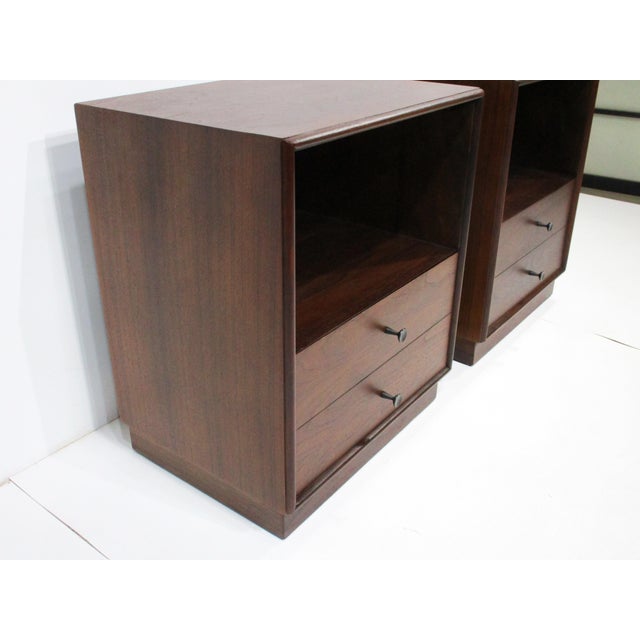 George Nelson Styled Walnut Nightstands for Ramseur For Sale - Image 11 of 12