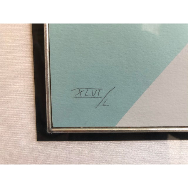 1980s Abstract Limited Edition Signed Serigraph by Elba Alvarez, Framed