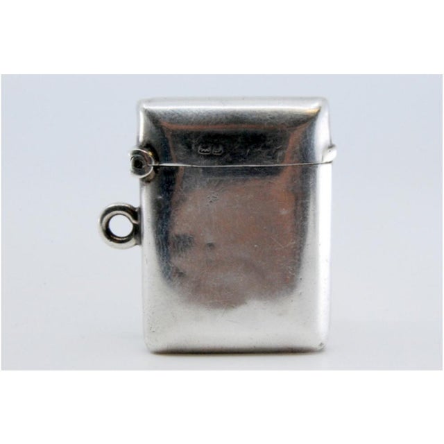 Plain Silver Matchbox with Hinged Lid For Sale - Image 10 of 11
