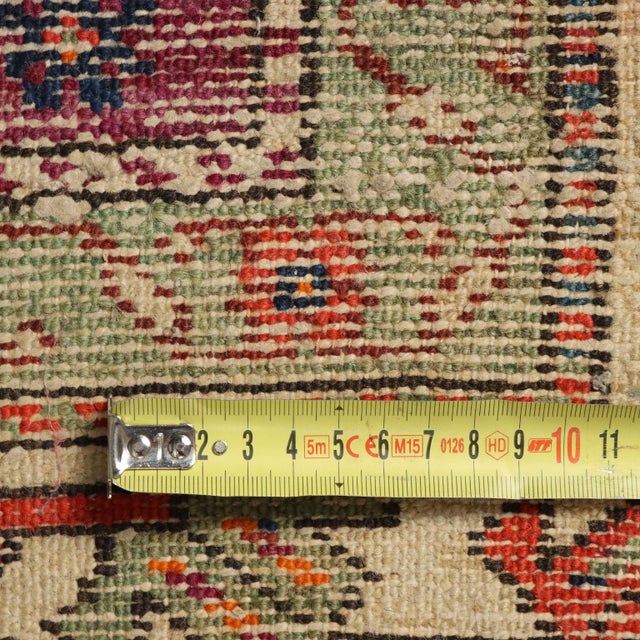 Middle Eastern Thin Knot Handmade Serabend Rug in Cotton & Wool For Sale - Image 11 of 13