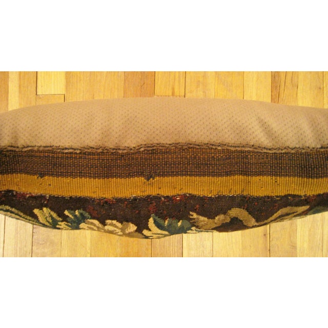 18th Century Decorative Antique 18th Century Tapestry Pillows with Floral Elements - A Pair For Sale - Image 5 of 9