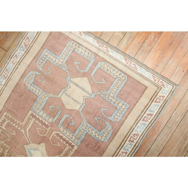 Hollywood Regency Mid 20th Century Zabihi Collection Mauve Scatter Rug For Sale - Image 3 of 6