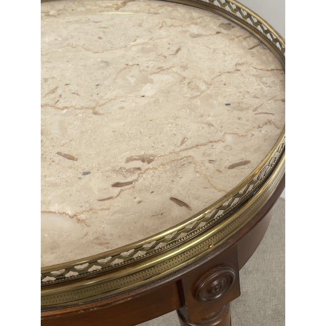 French Marble Top Bouillotte Martini Table For Sale - Image 9 of 12