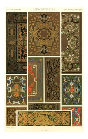 Stone Lithograph - 17th-C. Design Elements, C. 1890