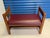 2000 - 2009 2005 L. & j.g. Stickley Cherry Wood "Gus" Limited Run Collector Bench - Capri Henna Leather For Sale - Image 5 of 11
