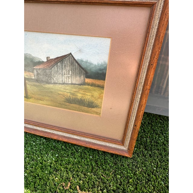 Vintage Framed Landscape Painting of a House For Sale In Atlanta - Image 6 of 7