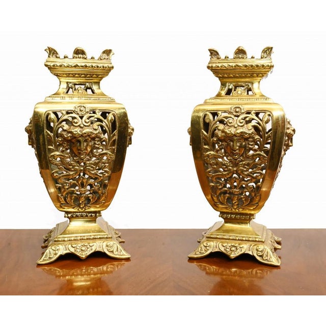 French Louis XVI Ormolu Vases, Set of 2 For Sale - Image 4 of 10