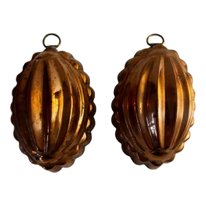 Vintage Miniature Copper Molds Set of 2