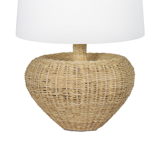 Transitional Avery Rattan Table Lamp For Sale - Image 3 of 5