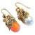 Bochic “Capri” Coral, Pearl & Rose Cut Sapphire Earrings Set18K Gold & Silver For Sale - Image 4 of 11