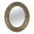 19th Century Italian Oval Mirror in Burnished Silver Leaf and Gold For Sale