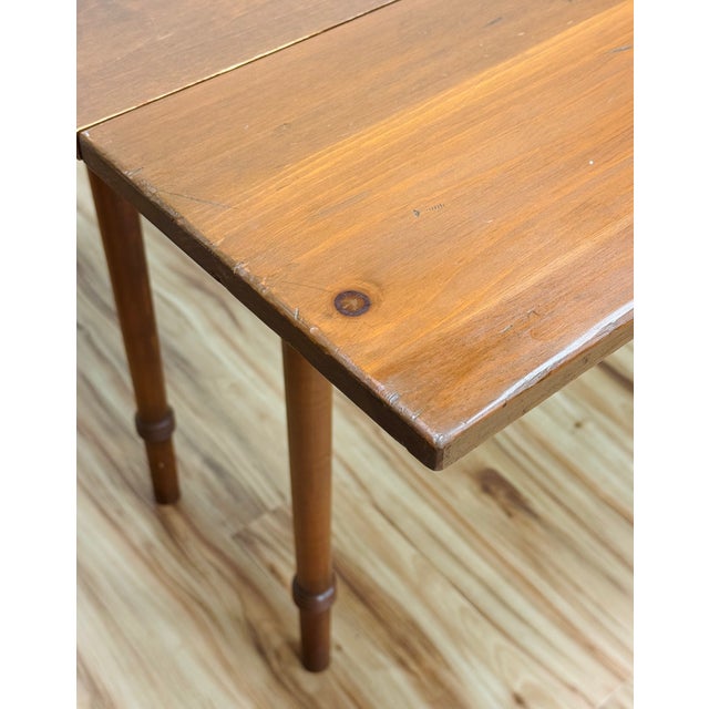 Vintage Turned Wood Drop Leaf Table For Sale - Image 15 of 18
