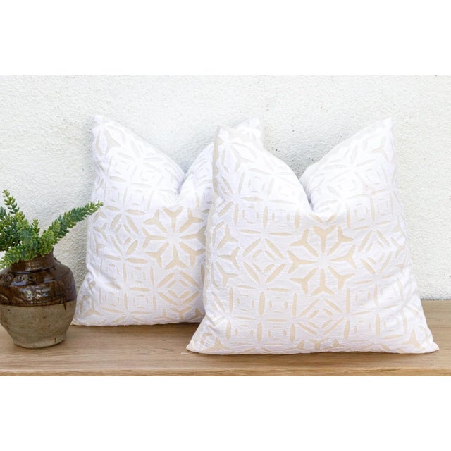 Textile Mandala, Pair of Appliqué Pillow Covers For Sale - Image 7 of 7