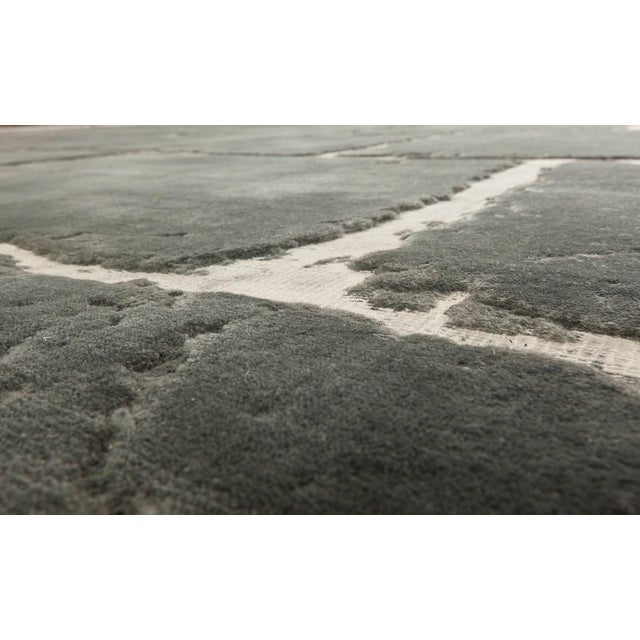 Early 21st Century Oversized Contemporary Geometric Tibetan Black Rug by Doris Leslie Blau For Sale - Image 5 of 5
