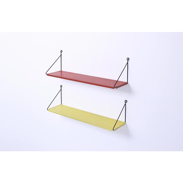 Metal Perforated Metal Wall Racks from Pilastro, 1950s, Set of 2 For Sale - Image 7 of 15