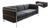 Pair of 1980s Jack Cartwright Corbusier Lc2 Style Black Fabric & Chrome Sofas For Sale