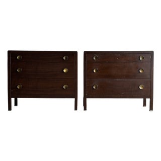 1930s Vintage Norman Bel Geddes Steel Chests of Drawers, Pair For Sale