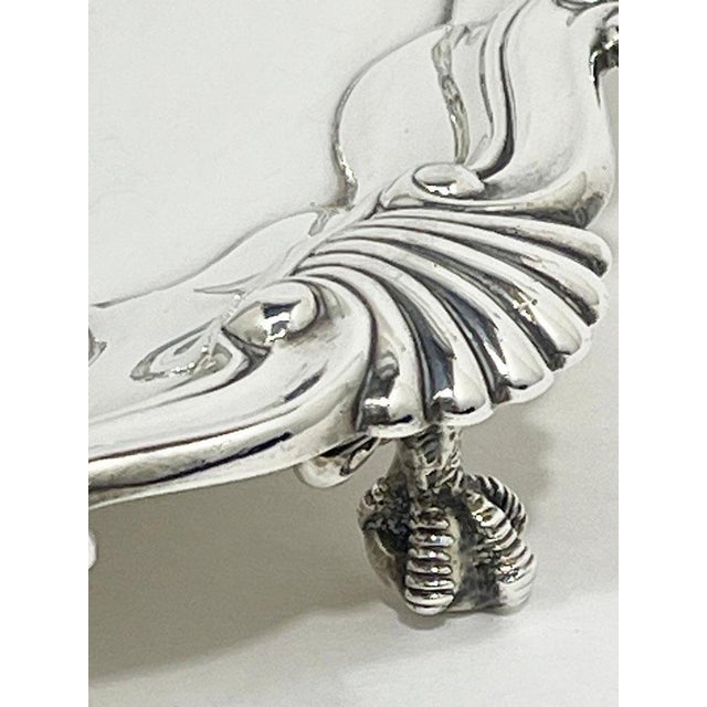 English Silver Tray on Paw Feet attributed to Gibson and Langman, 1898 For Sale - Image 6 of 10