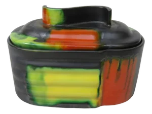 Art Deco Pastry Tin in Ceramic by Ziegler Schaffhausen, 1920s