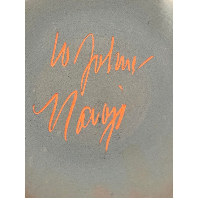 Ceramic Large Signed W. Johnson Navajo Carved Art Pottery Floor Vase For Sale - Image 7 of 8