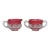 Tiffin Franciscan Kings Crown Cranberry Ruby Glass Cream and Sugar Set For Sale