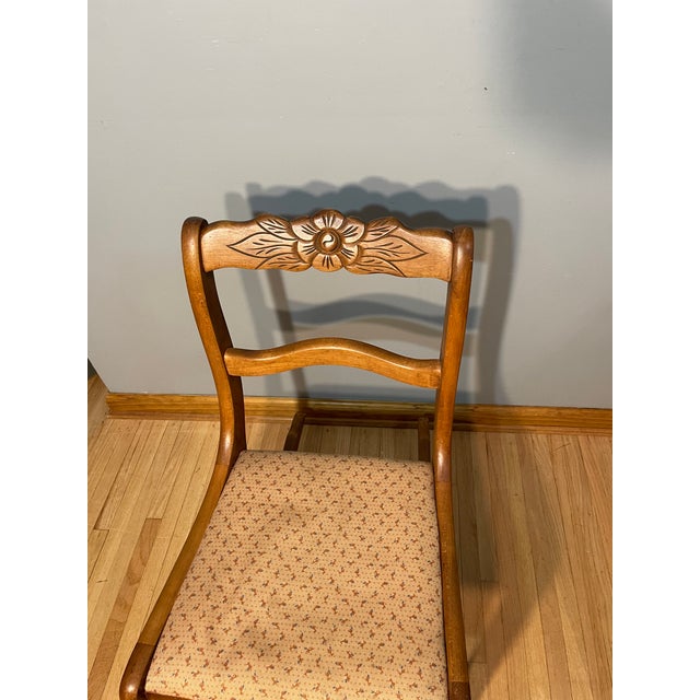 American Tell City Duncan Phyfe Walnut Rocking Chair Small For Sale - Image 3 of 13