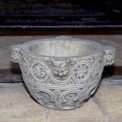 Gray Baroque Style Mortar in Clay For Sale - Image 8 of 8