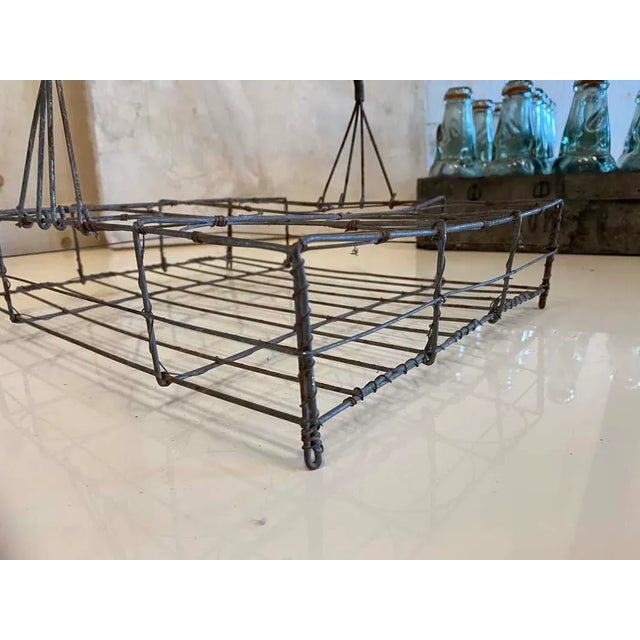 Art Nouveau Wire Bottle Holder, France For Sale - Image 5 of 18