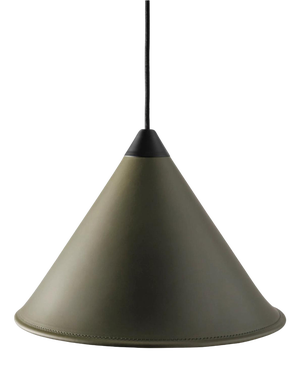 Namibia Leather Cone Lamp by Cuero Design