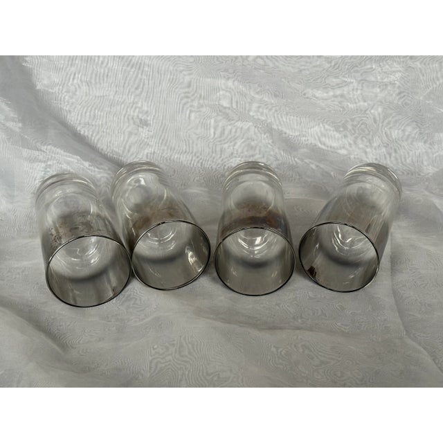 Silver Fade Mid Century Highball Glasses For Sale - Image 10 of 11