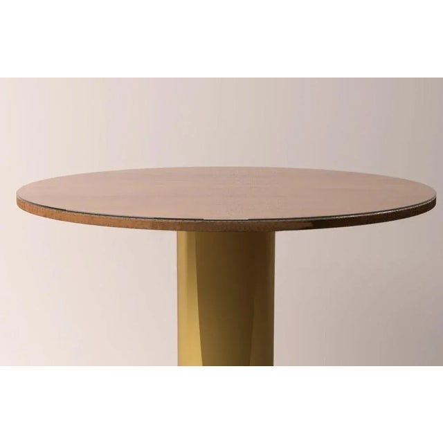 Contemporary Serenity Fusion 50 Table in Iroko Wood by Alabastro Italiano For Sale - Image 3 of 5