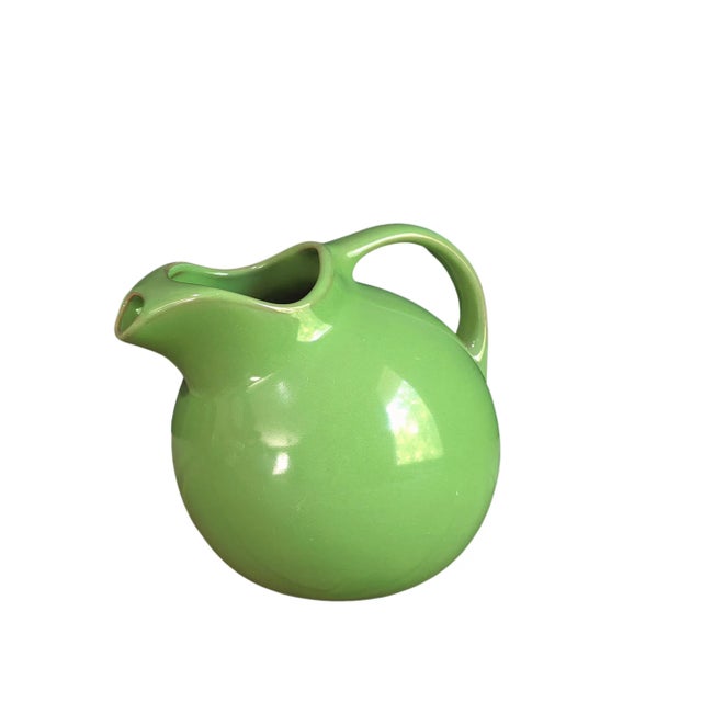 Green Mid Century Modern Green Hall Art Pottery Serving Pitcher For Sale - Image 8 of 8