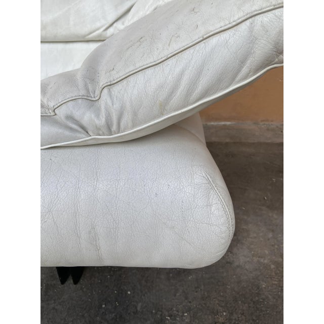 Mid-Century Italian White Leather Alanda Sofa by Paolo Piva for B&B Italia / C&B Italia, 1970s For Sale - Image 6 of 15