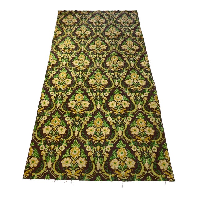 Vintage Embroidery Fabric Fragment For Sale