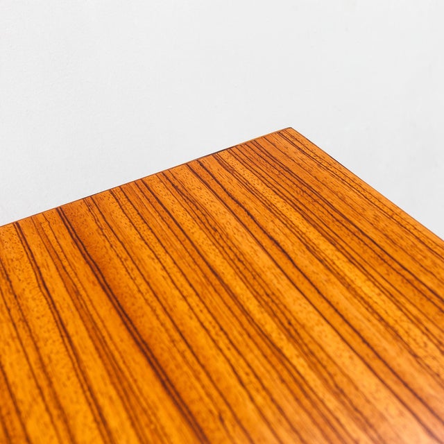 1960s Vladimir Kagan Attributed Zebrawood & Glass Extension Dining Table on Chrome Base, Model 6705 For Sale - Image 10 of 14