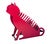 Wonderful, whimsical, bright Red Cat desk file by Brutalist American artist Salvatore Campos. The both sides of the cat's...