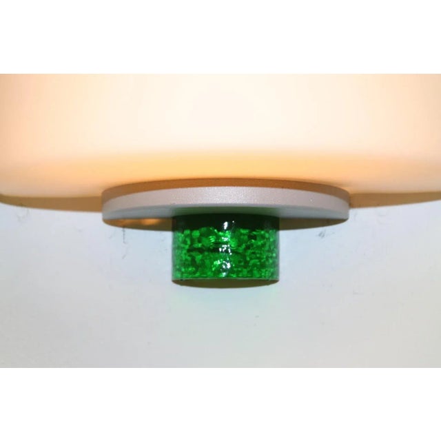 Late 20th Century Modern Carlo Nason Murano Wall Lamp White Glass For Sale - Image 5 of 7