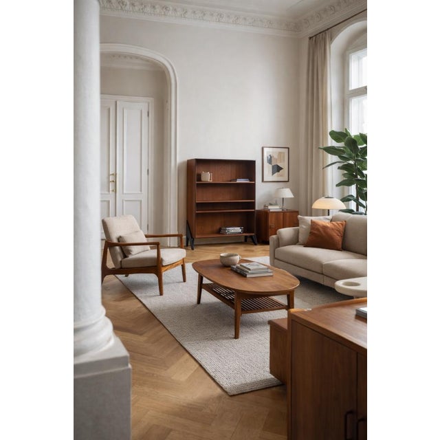 Black Mid-Century Scandinavian Modern Teak Bookcase, 1960s For Sale - Image 8 of 18